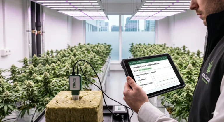 AROYA Cannabis Anbau Sensoren Crop Steering Dashboard