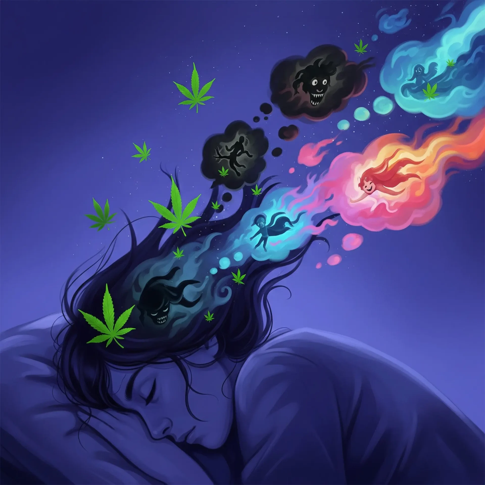 Cannabis can strongly influence your dreams - some experience less, others even more intense dreams after a break! 🌀 What are your experiences?