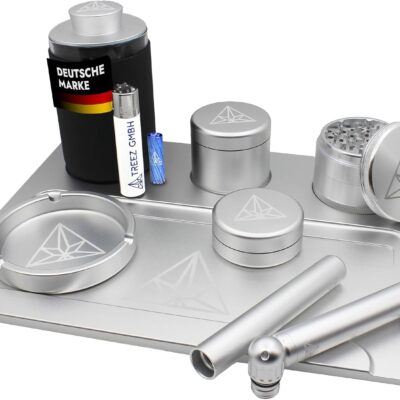 Ritual Box 12-in-1 in Raw Silver mit Glas-Mundstück